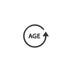 Age Vector Icon isolated on white