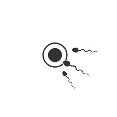 Abstract sperm icon, sperm icon and sperm vector that runs towards the egg