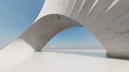 Fototapeta premium Futuristic architecture background 3d render