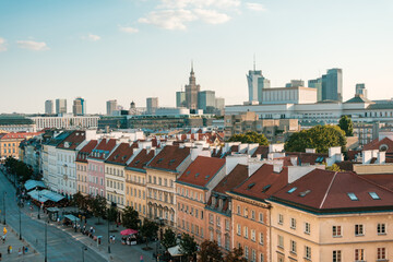 View of the skyline of Warsaw, Poland