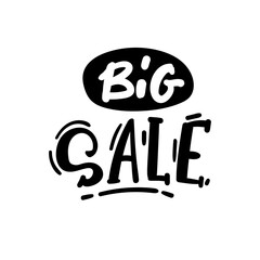 Big sale vector banner design. Big sale special offer text in circle badge tag element for shopping discount promotion. Vector illustration.