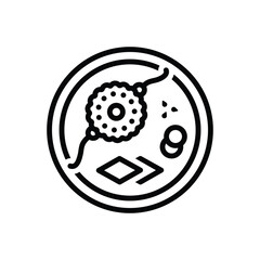 Obraz premium Black line icon for sweets and rakhi 