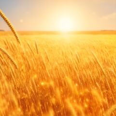 Obraz premium A field of golden wheat background