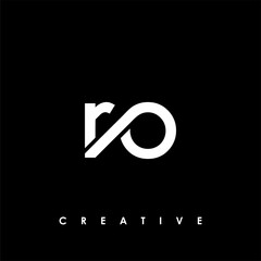 RO Letter Initial Logo Design Template Vector Illustration