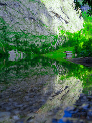 Lake Obersee, Berchtesgaden, Bavaria, germany. Nature landscape, reserve national park. Spectacular view Alps mountain and Lake Obersee. Konigsee panorama. 