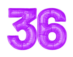 Balloon Purple Number 36
