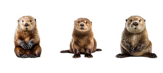 cute sea otter illustration mammal fur, swim animal, wild brown cute sea otter
