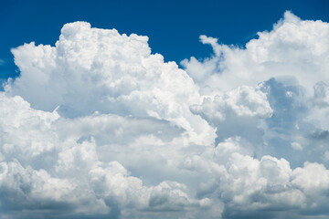Naklejka na ściany i meble Beautiful clouds with a blue sky background.