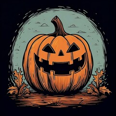 halloween pumpkin. Generative AI