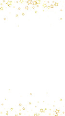 Starry night fairy tale background. Cute sparkling twinkles, christmas spirit in the air. Festive stars vector illustration on white background.