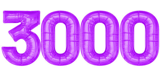 Balloon Purple Number 3000