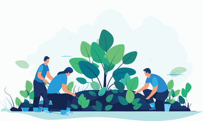  tree planting illustration