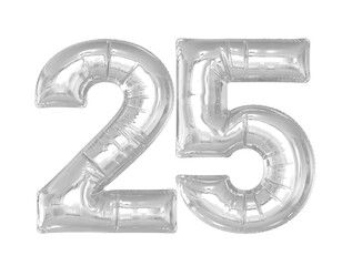 Balloon Silver Number 25