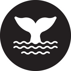 whale glyph icon