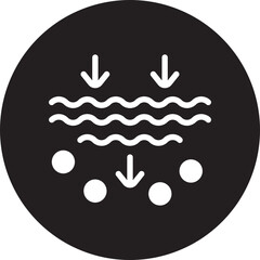 under water glyph icon
