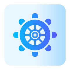 Obraz premium rudder gradient icon