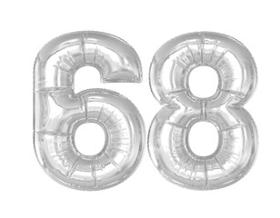 Balloon Silver Number 68