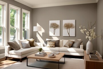 Fototapeta na wymiar Modern Living room paint color schemes living room color schemes paint colors for cozy apartment 