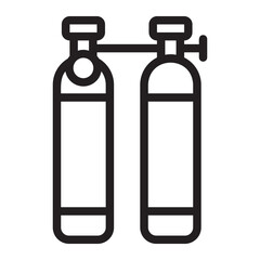 oxygen tank line icon