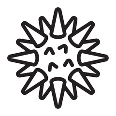 sea urchin line icon