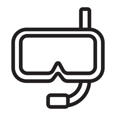 Fototapeta premium snorkel line icon
