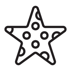 starfish line icon