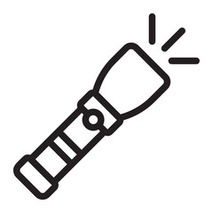 flashlight line icon