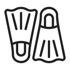 flippers line icon