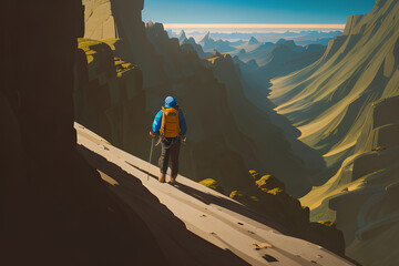 Hiking in the mountains