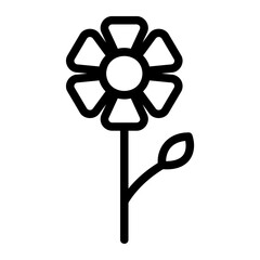 Obraz premium flower outline icon