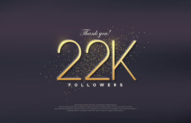Simple design number 20. Celebration of achieving 22k followers number.