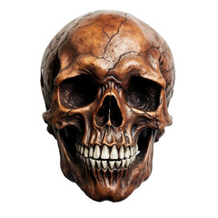 human skull isolated on white, Eerie Elegance: Hyper-Real Skull Decorations Set a Spooky Scene, Halloween day