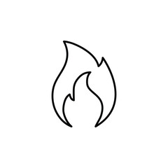 fire icon vector bonfire sign