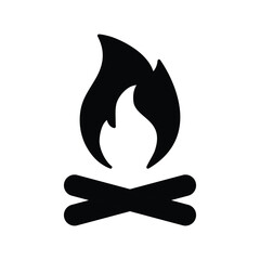 fire icon vector bonfire sign