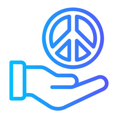 peace gradient icon