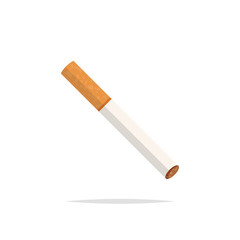Cigarette icon in flat style. Smoking vector illustration on isolated background. Tobacco sign business concept.