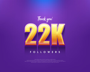 Simple and clean thank you design for 22k followers.