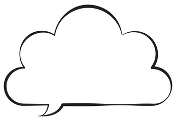 吹き出しのイラスト22【手描き風】