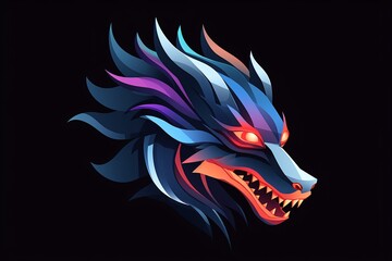 Dragon head illustration