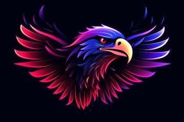 Neon tattoo or an eagle