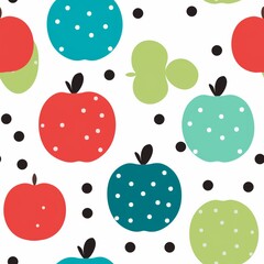 colorful apple pattern background