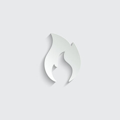 fire icon vector bonfire sign