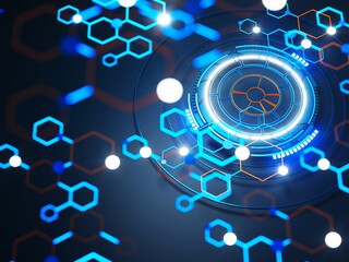 3d background images illustration. technology hi-tech rendering. 3d geometric abstract wallpaper. digital design graphic art. futuristic tech element. display decoration poster template backdrop space