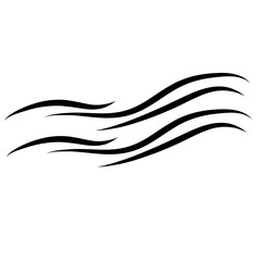 Doodle Of Wind Gust Isolated on a White Background 