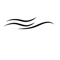 Doodle Of Wind Gust Isolated on a White Background 