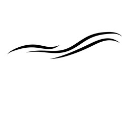 Doodle Of Wind Gust Isolated on a White Background 
