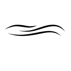 Doodle Of Wind Gust Isolated on a White Background 