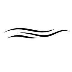 Doodle Of Wind Gust Isolated on a White Background