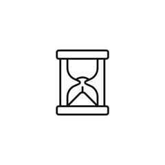Hourglass linear icon. Thin line customizable illustration. Contour symbol. Vector isolated outline drawing. Editable stroke