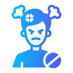 angry gradient icon